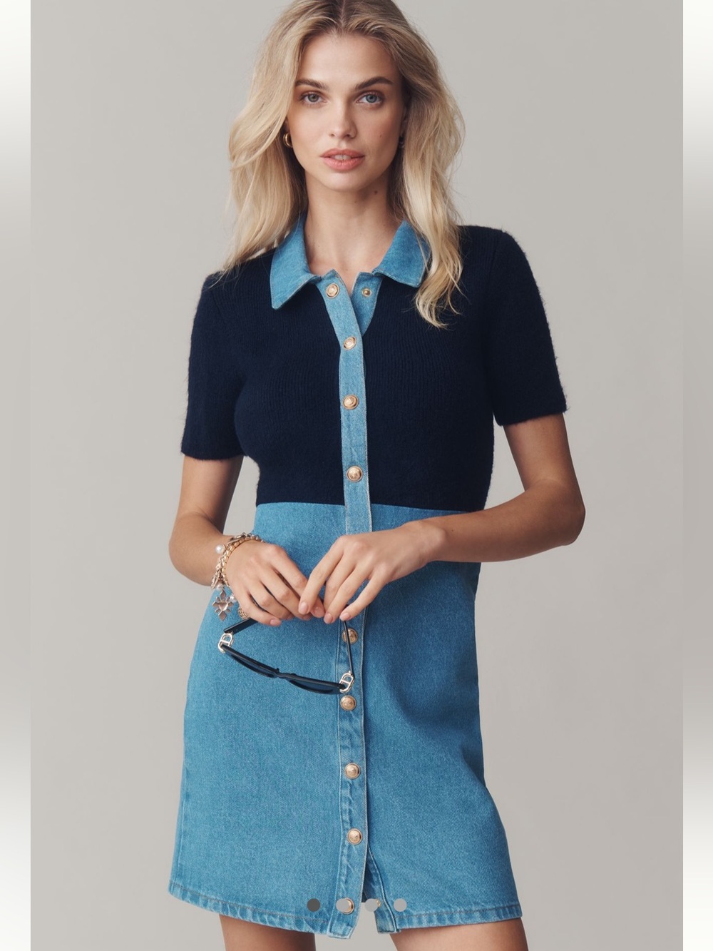 Pilcro Denim Swater Shirt Dress - Size XXS - BNWT